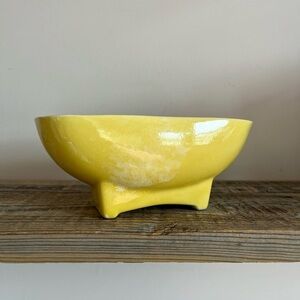 Yellow Vintage pottery planter